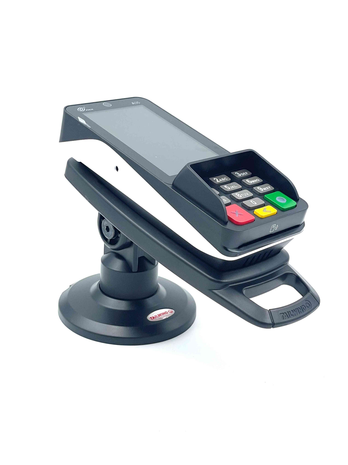 PAX A35 stand, havis 3" key locking compact pole mount