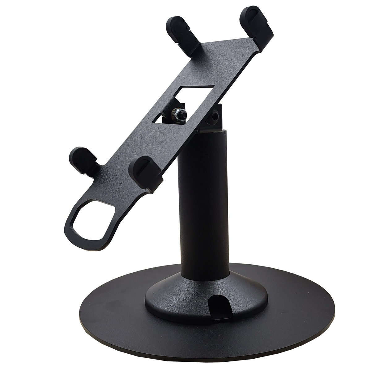 Dejavoo QD2, QD4, & QD5 stand, freestanding swivel & tilt with round plate, view 2