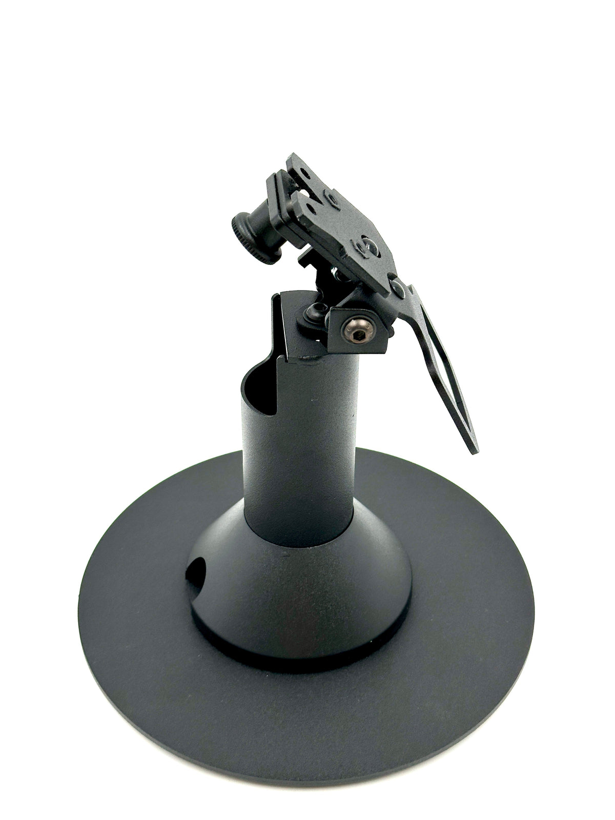 Ingenico Desk 1600 stand, freestanding swivel & tilt metal with round plate, view 2