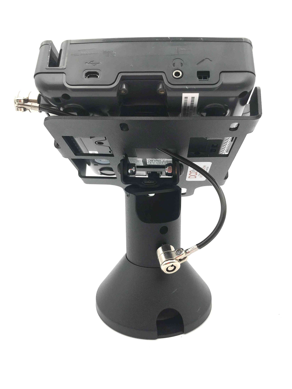 Ingenico ISC 250 stand, low swivel & tilt with tether lock, view 2