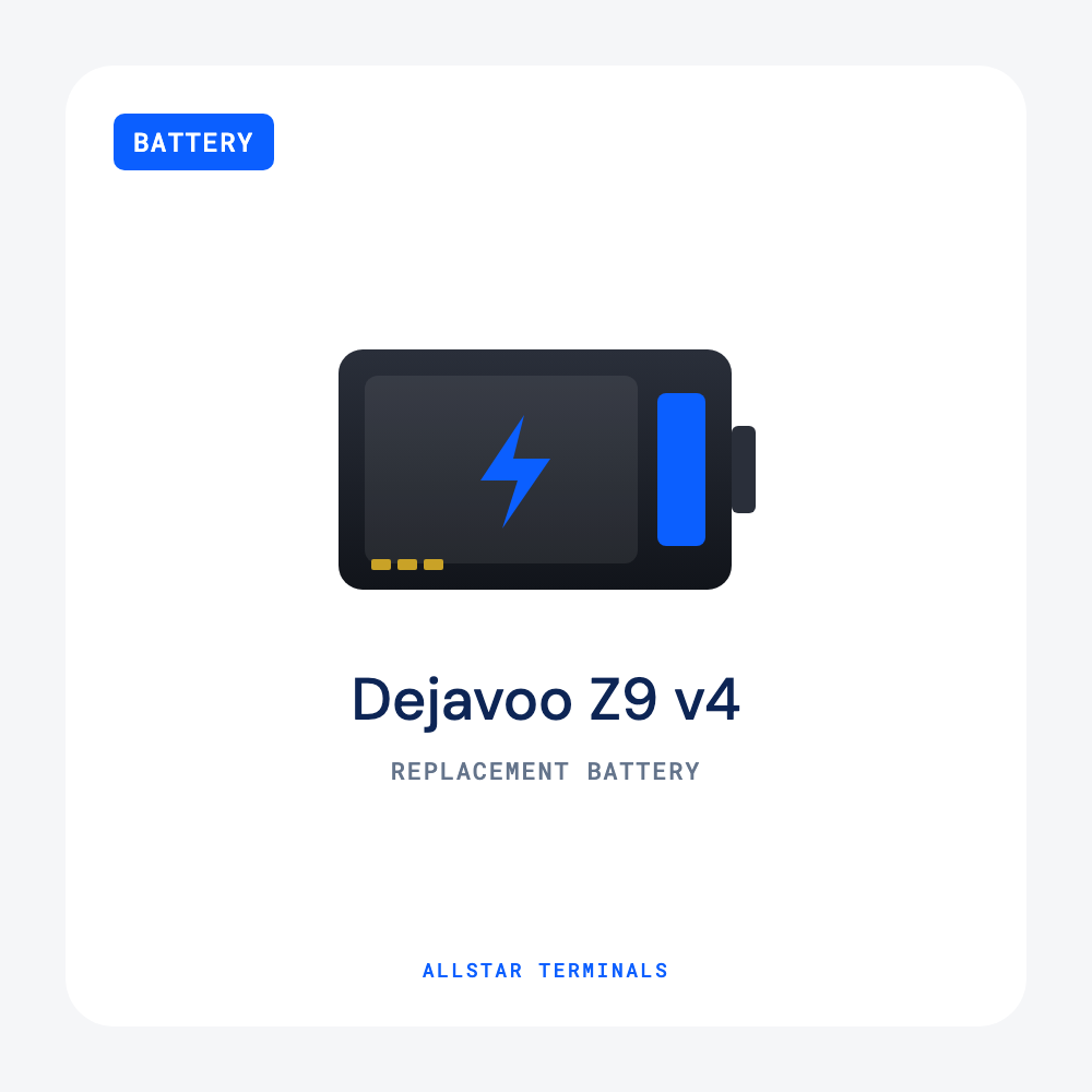 Dejavoo Z9 v4 replacement battery