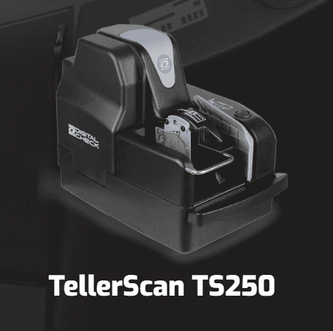 Digital Check TellerScan TS250 | 55 DPM Check Scanner with Inkjet Endorser - All-Star Terminals