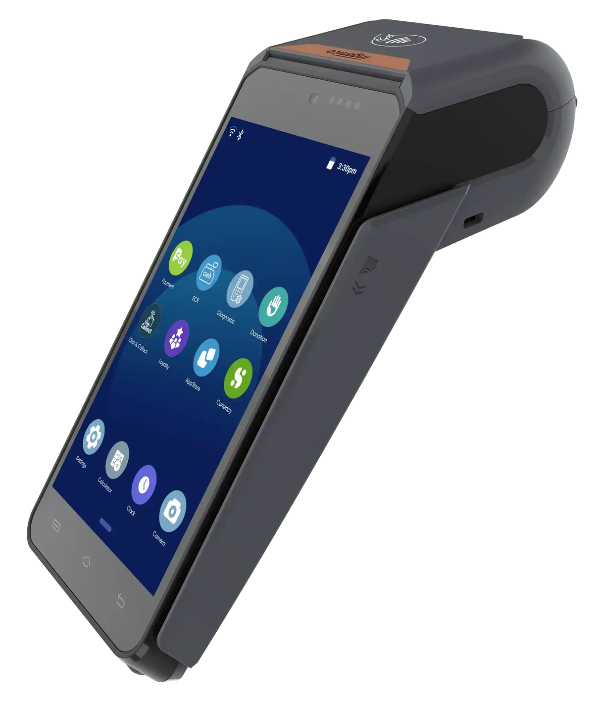 Wireless credit card terminal with touchscreen interface for secure transactions