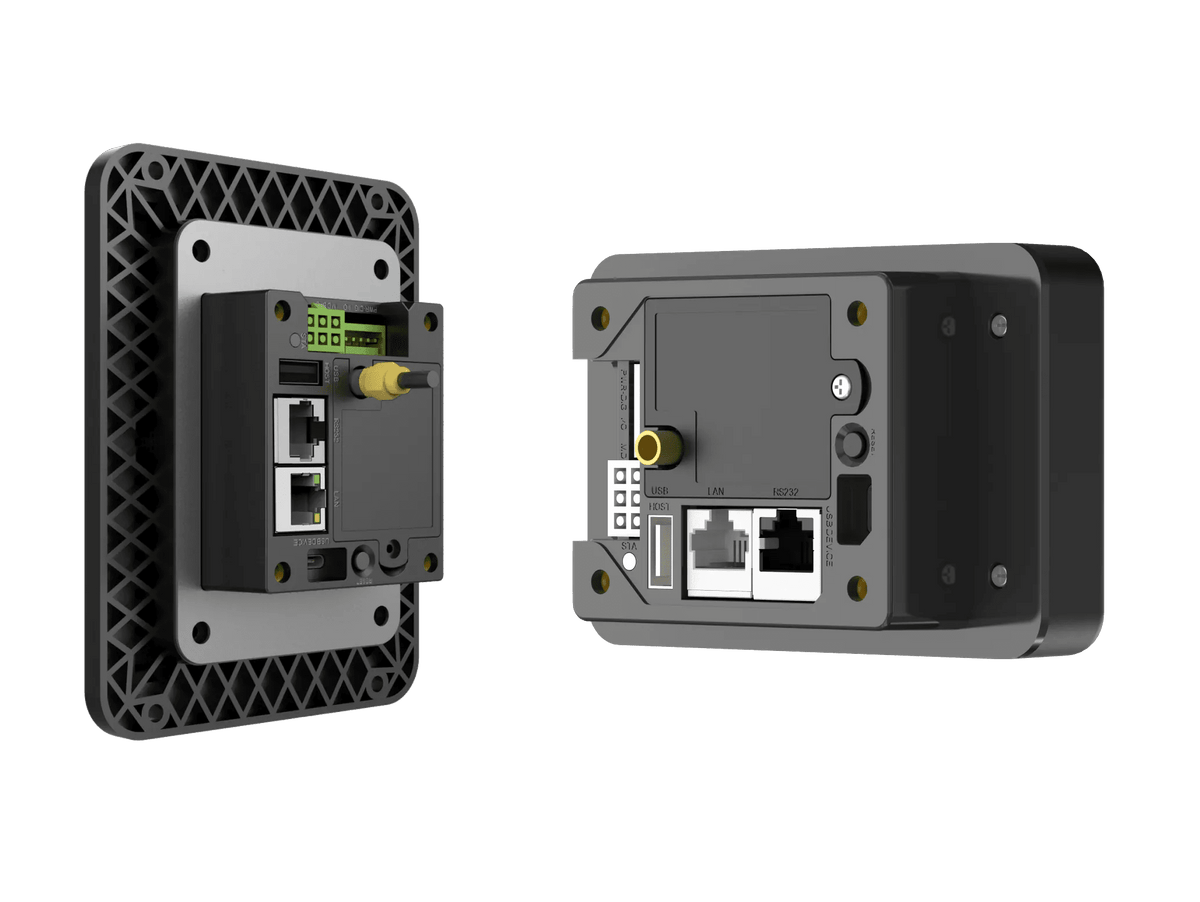 PAX IM25 contactless self-service payment terminal, angled view