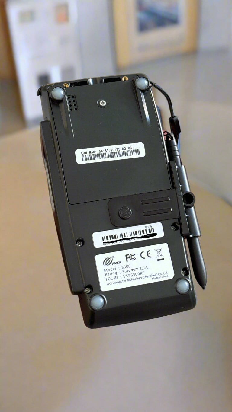PAX S300 PINPAD (REFURB) - rear view