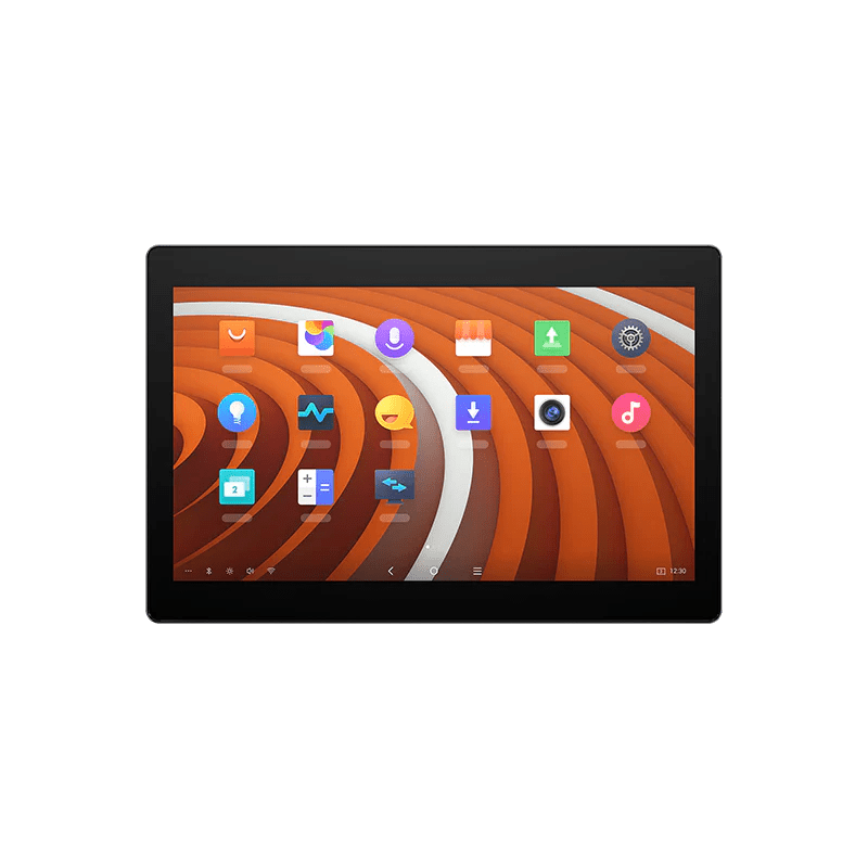 Android-based smart kitchen display with colorful app icons