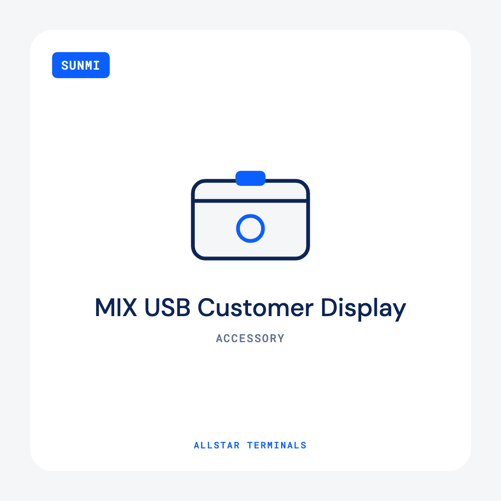 SUNMI MIX USB Customer Display | 6.7 Inch, NFC, USB-C - Allstar Terminals