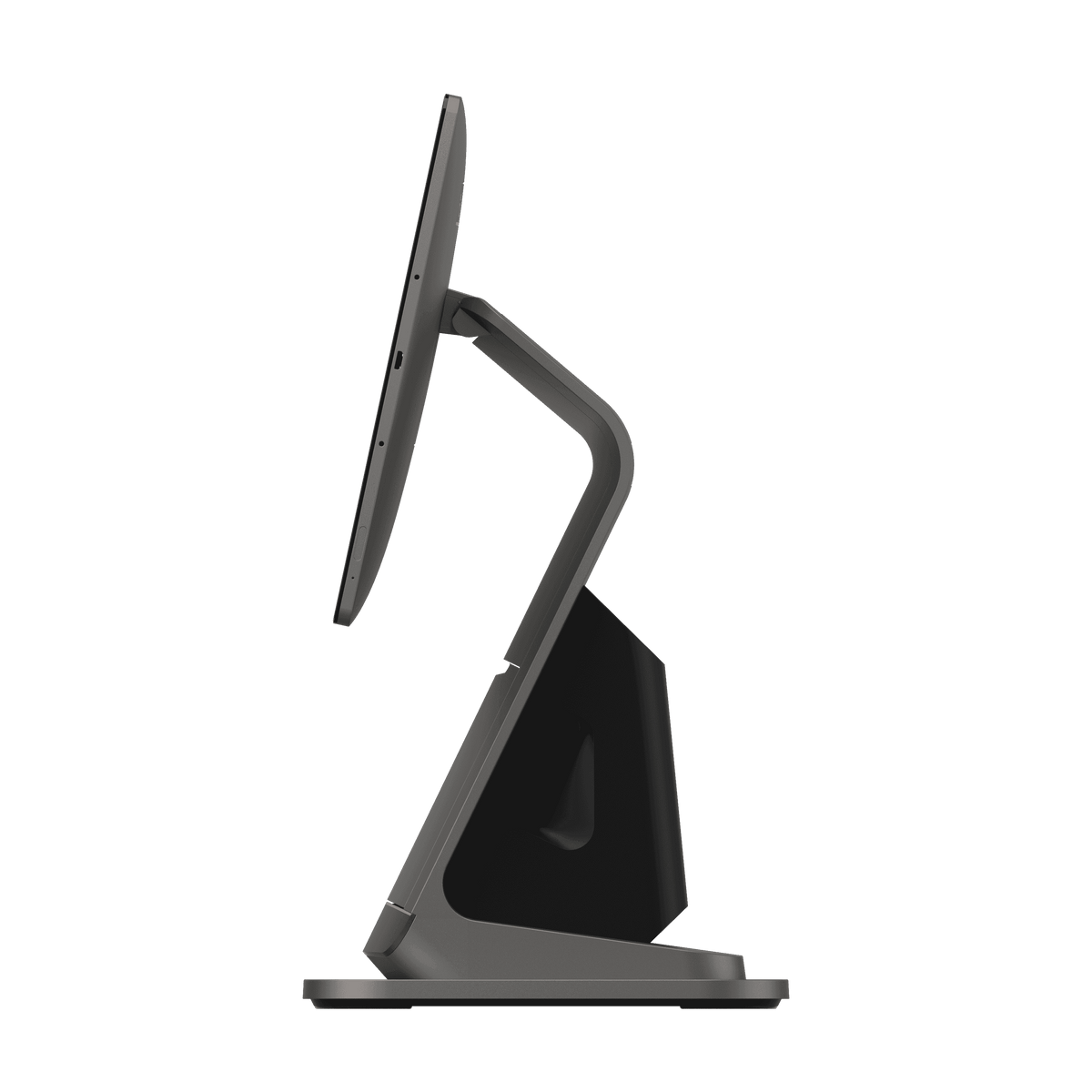 Side profile of SUNMI T3 80MM POS terminal highlighting slim build and side ports