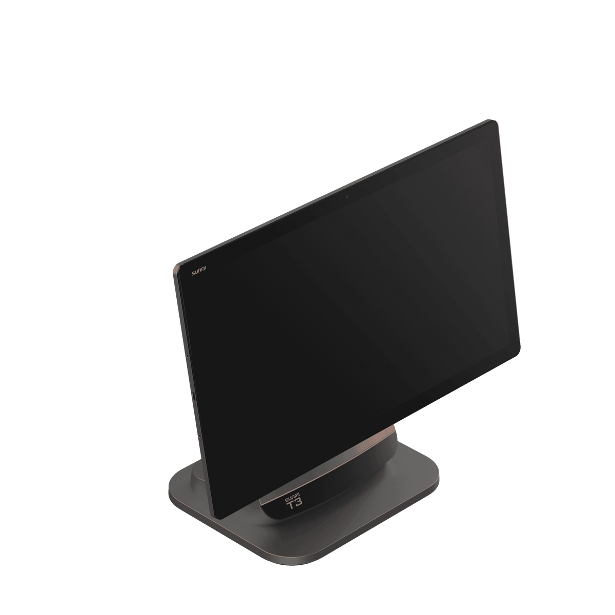 Side view of SUNMI T3 POS terminal showing slim profile and ports