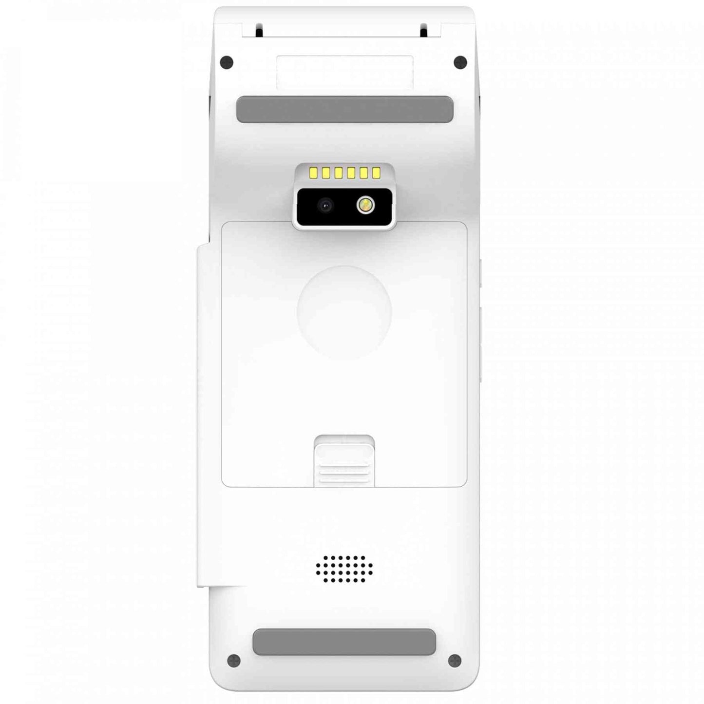 Back view of VP550 wireless payment terminal with camera and sensor