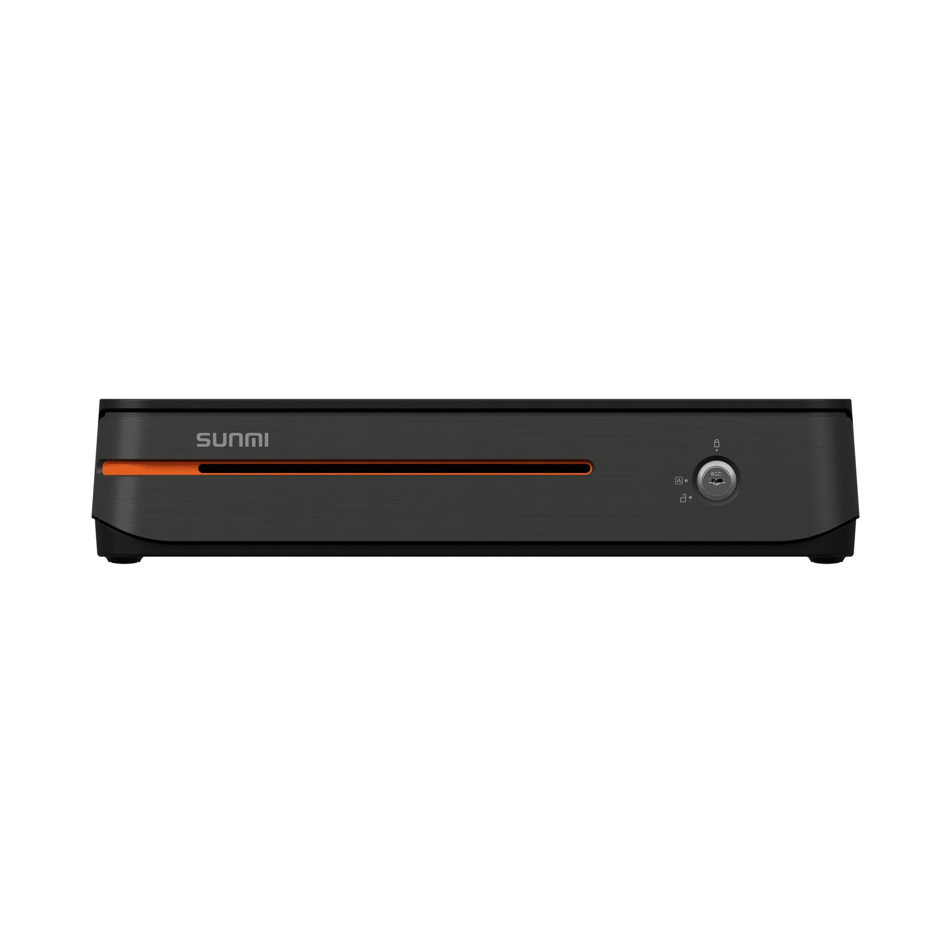SUNMI MAX POS cash drawer RJ12 with 5 bill and 10 coin trays, black ABS material, retail checkout accessory