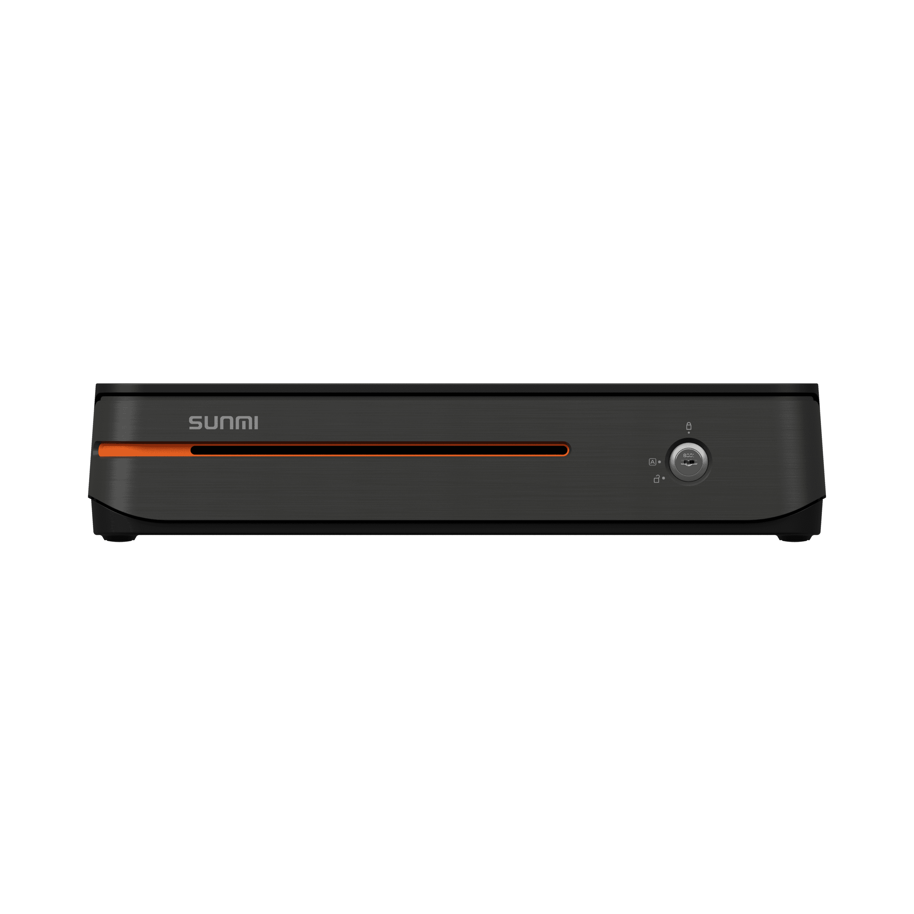 SUNMI MAX POS cash drawer RJ12 with 5 bill and 10 coin trays, black ABS material, retail checkout accessory