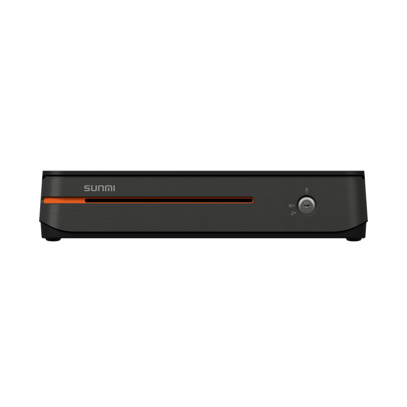 SUNMI MAX POS cash drawer RJ12 with 5 bill and 10 coin trays, black ABS material, retail checkout accessory