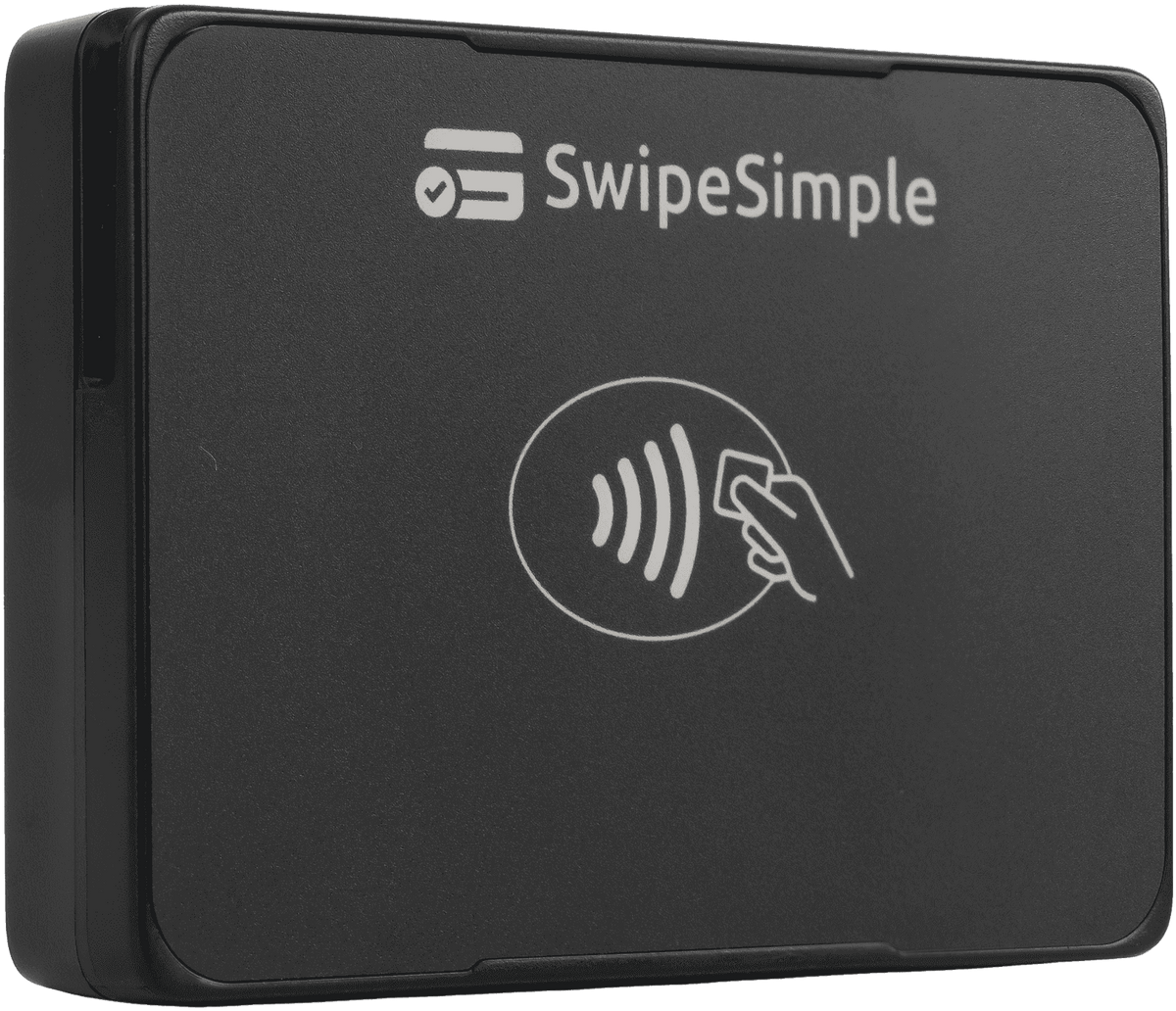 CardFlight SwipeSimple B350 Bluetooth EMV card reader, side view
