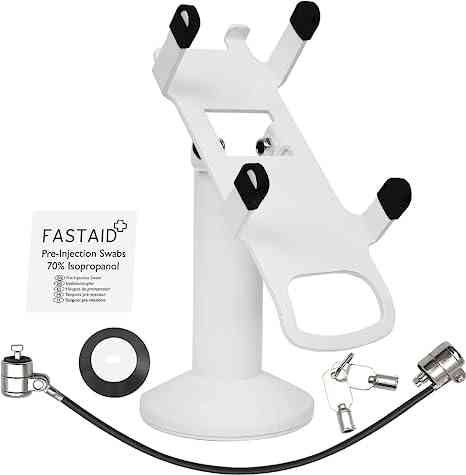 Dejavoo Z8/Z11 stand, 7" swivel & tilt white with tether lock