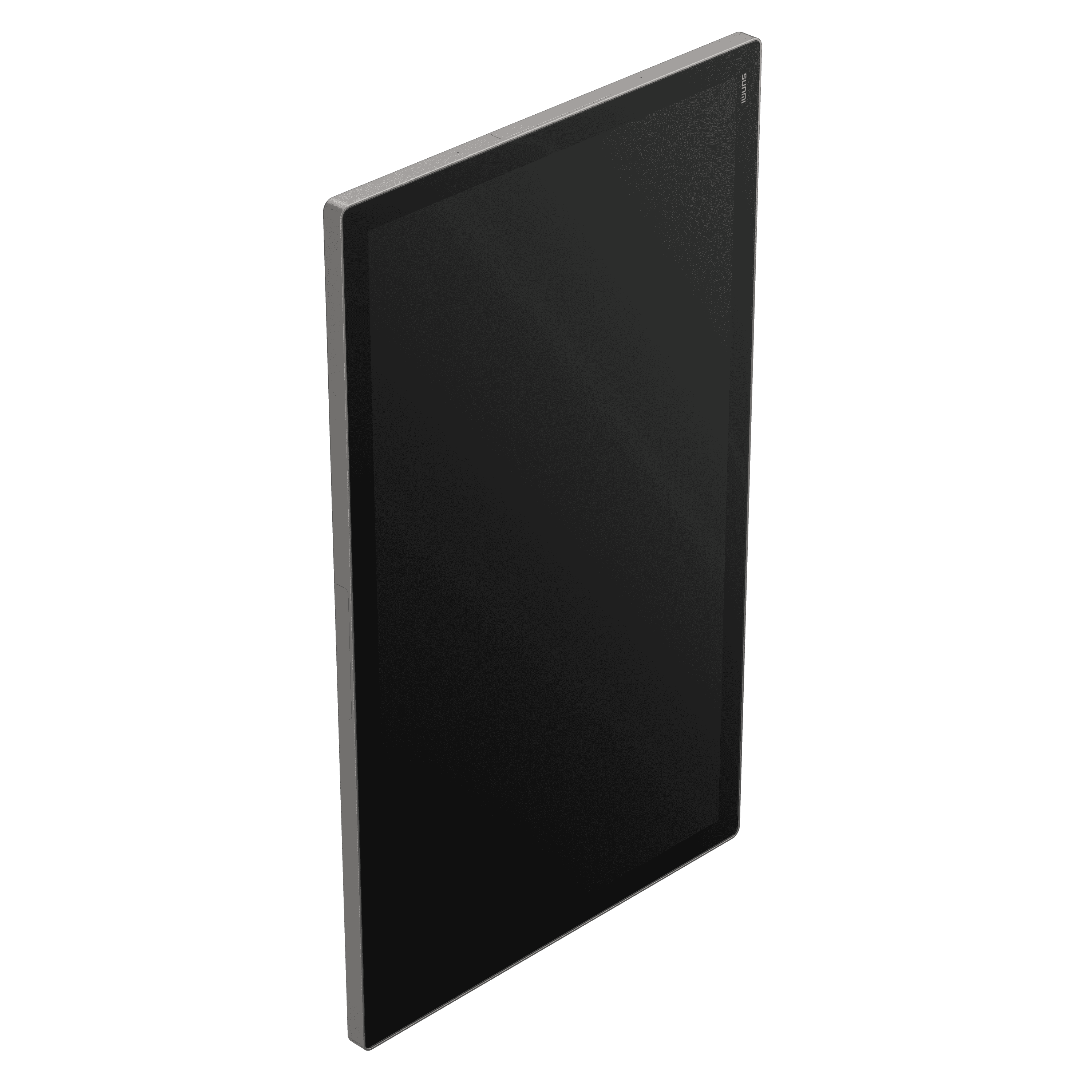 Rear view of SUNMI FLEX 3 27 inch retail POS with ports and branding