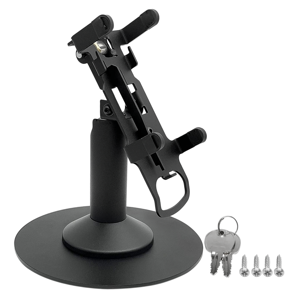 PAX A80 stand, freestanding swivel & tilt lock with round plate