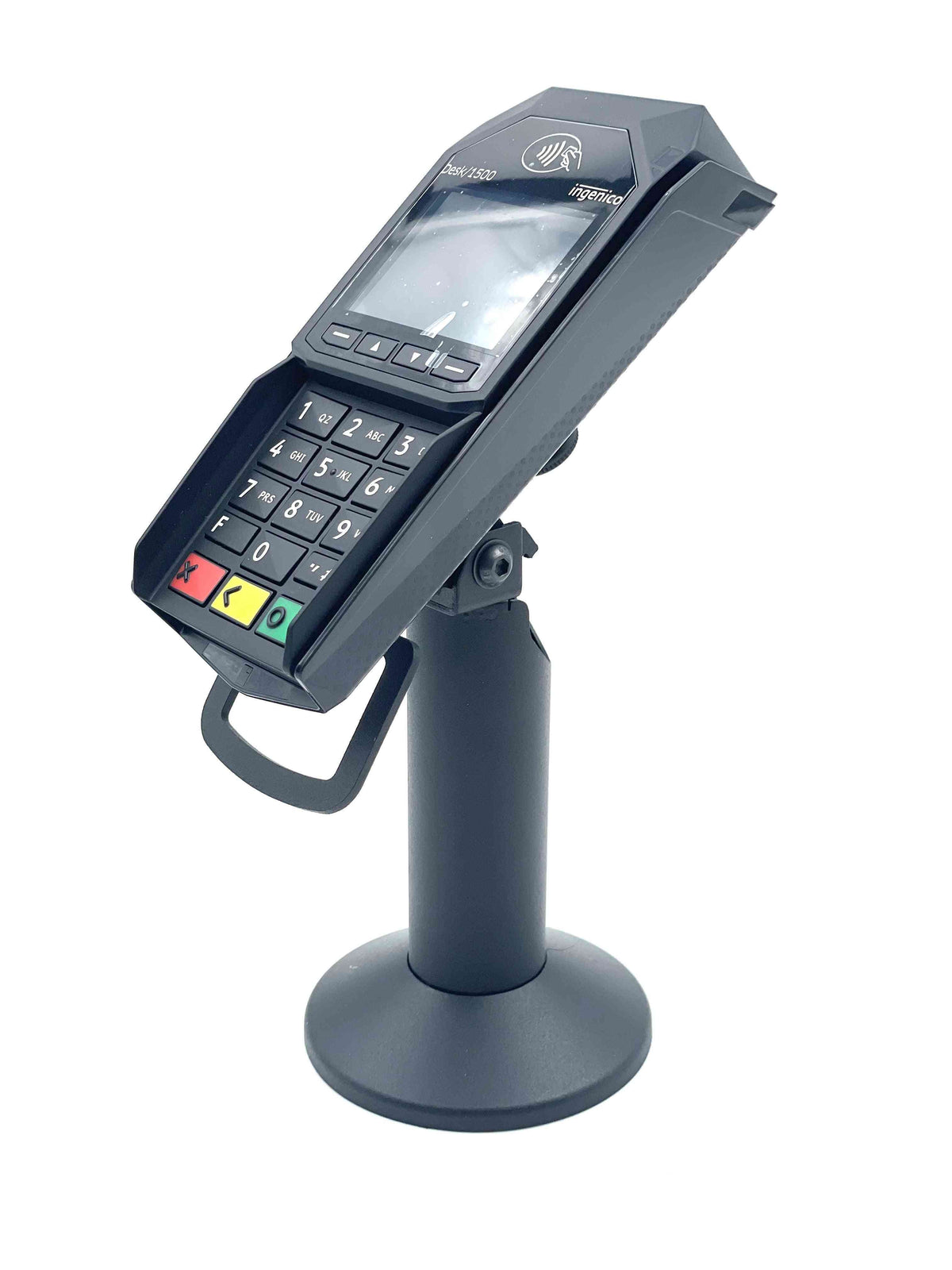 Ingenico Desk 1500 stand, freestanding swivel & tilt with round plate, view 2