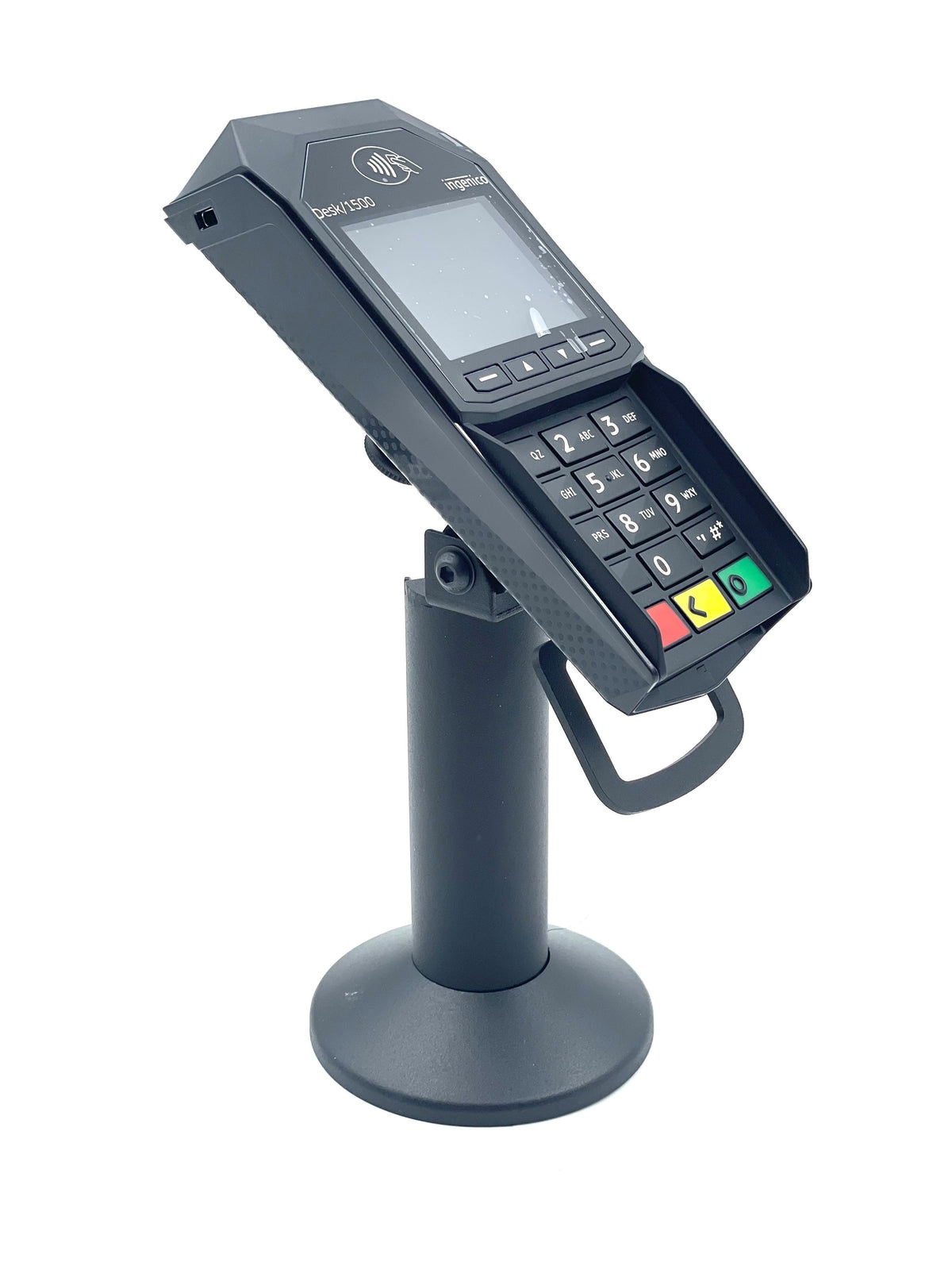 Ingenico Desk 1500 stand, freestanding swivel & tilt with round plate, view 3