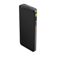 Front view of handheld rugged POS with display