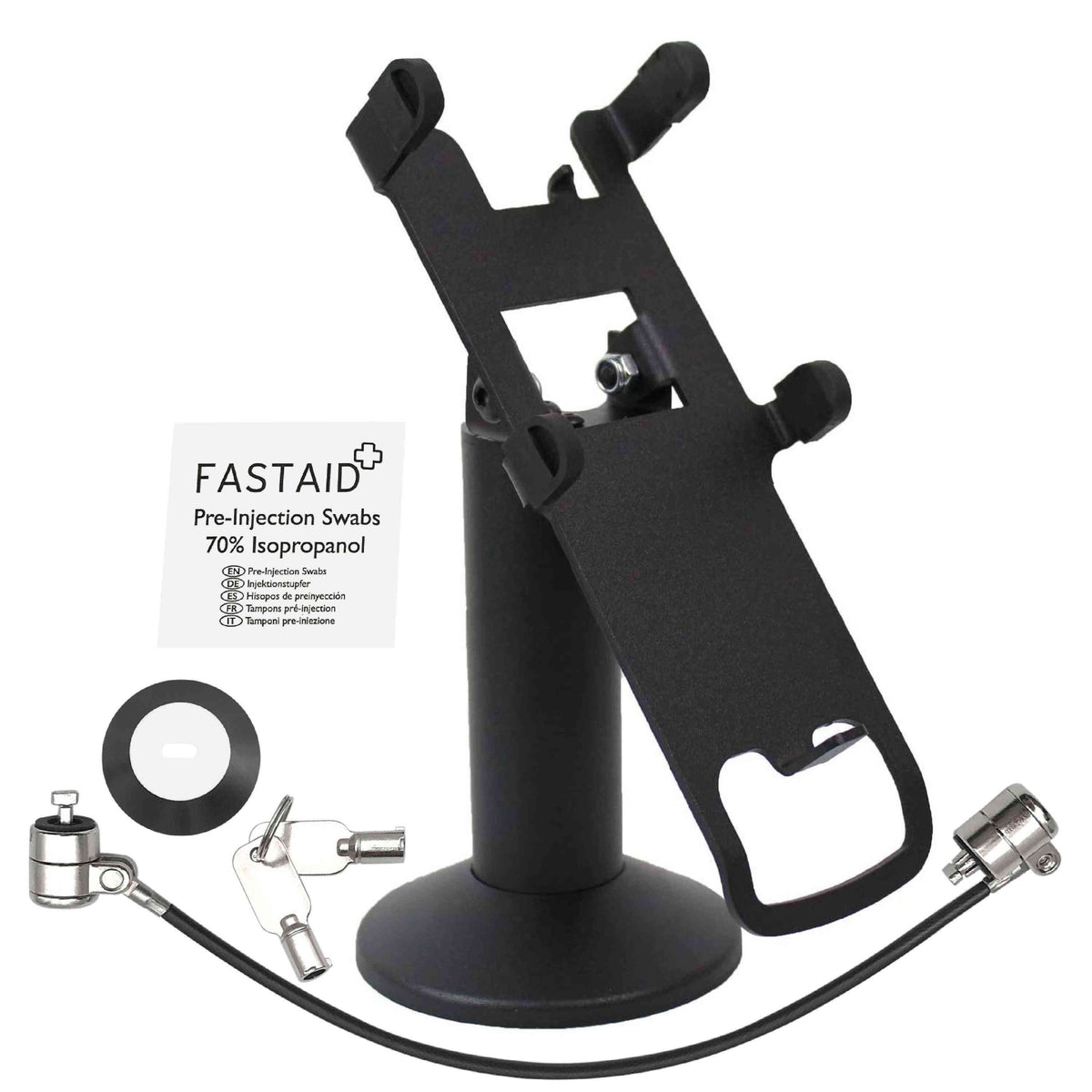 Verifone V200/V400 stand, swivel & tilt with tether lock