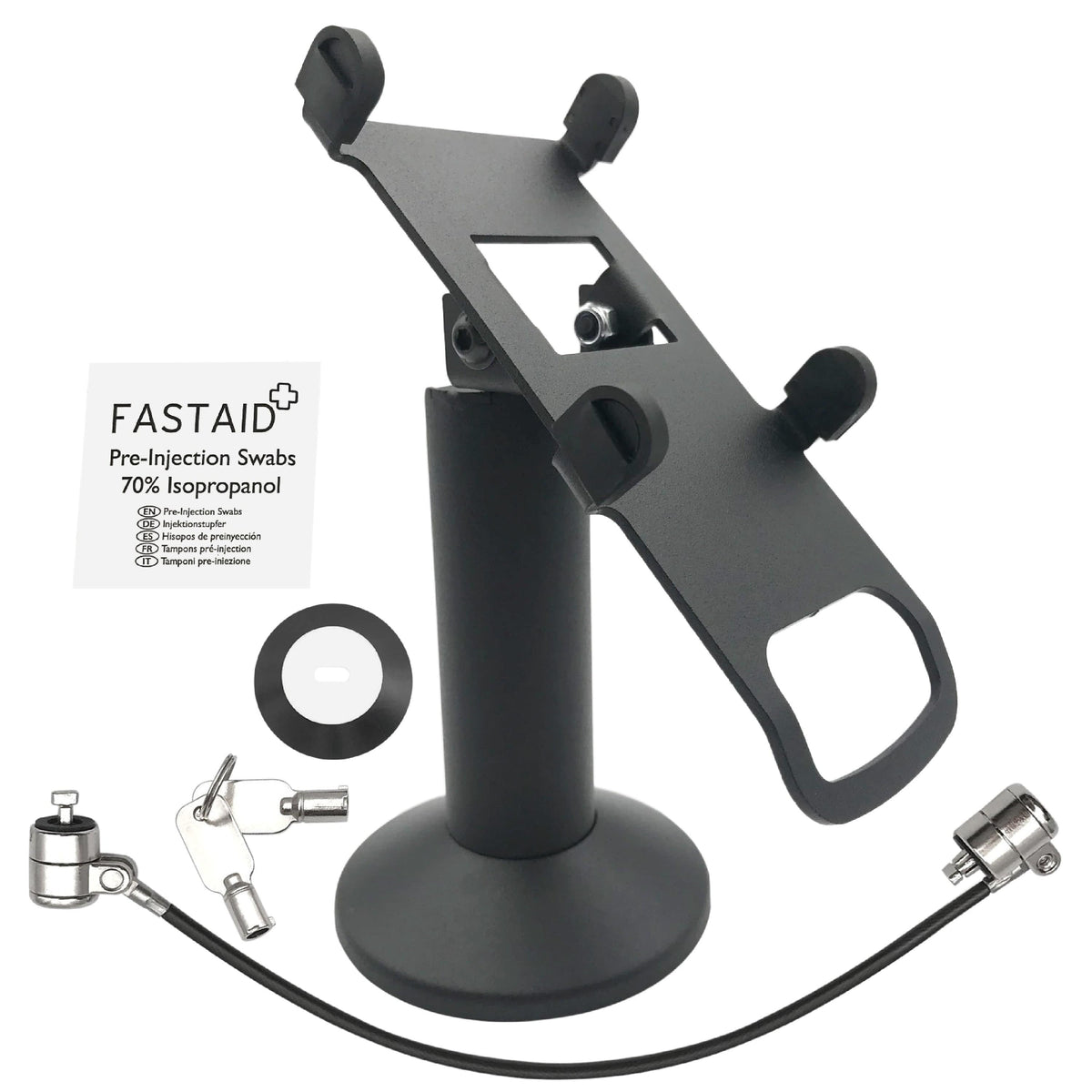 Verifone V400M stand, swivel & tilt with tether lock