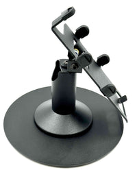 Verifone P200/P400 stand, low freestanding swivel & tilt with round plate, view 2