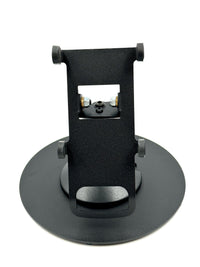 Verifone V400M stand, low freestanding swivel & tilt metal with round plate, view 3