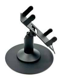 Verifone Vx520 stand, low swivel & tilt freestanding with round plate, view 3