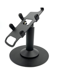 Verifone Vx820 stand, freestanding swivel & tilt metal with round plate, view 2