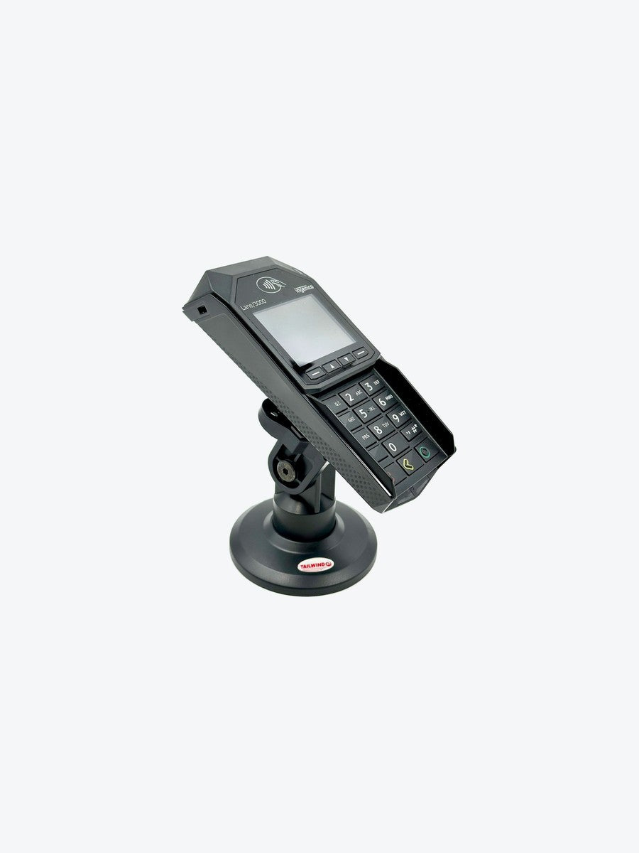 Payment terminal on a swivel stand