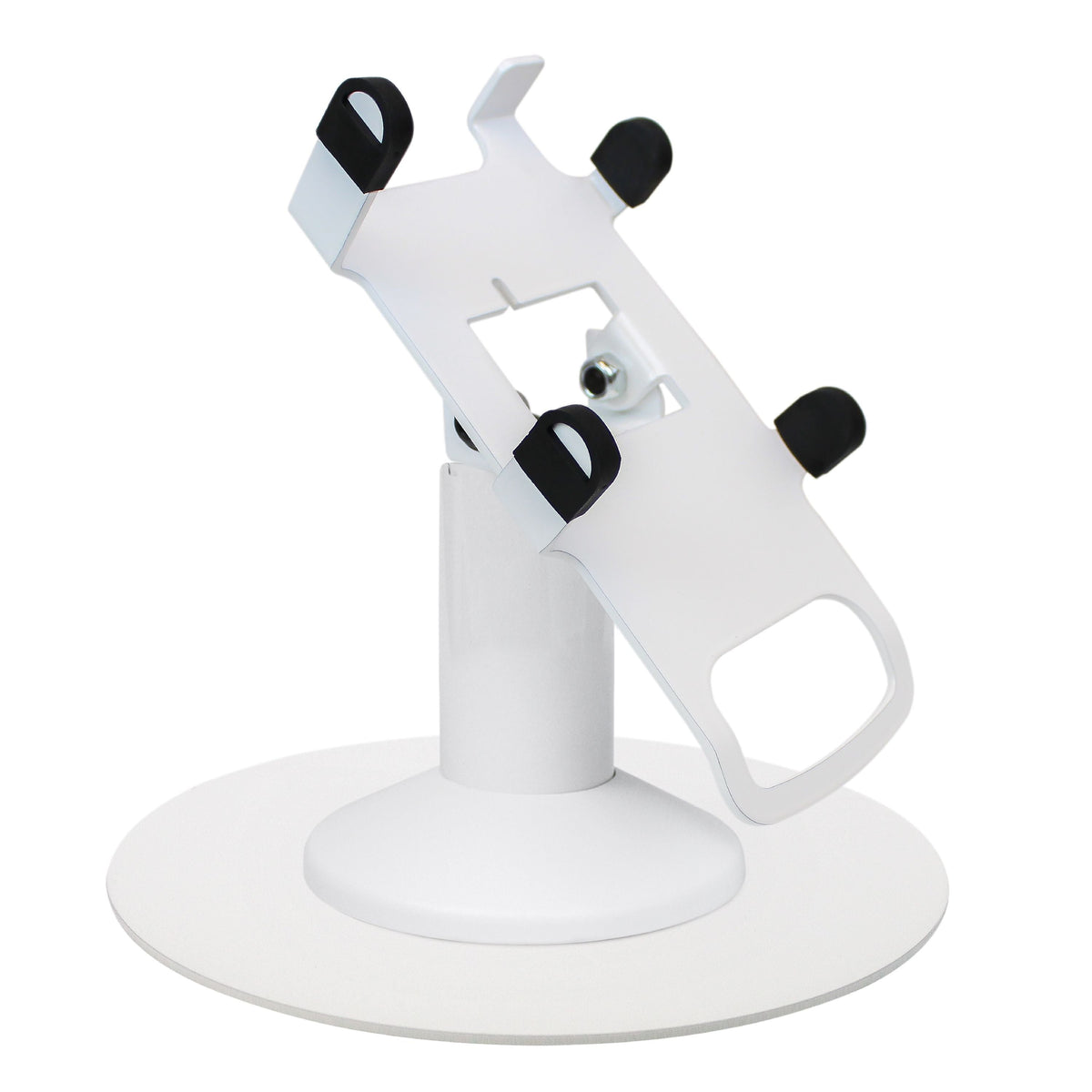 Castles VEGA3000 stand, low freestanding swivel & tilt with round plate (white) (fits vega3000 pin pad)