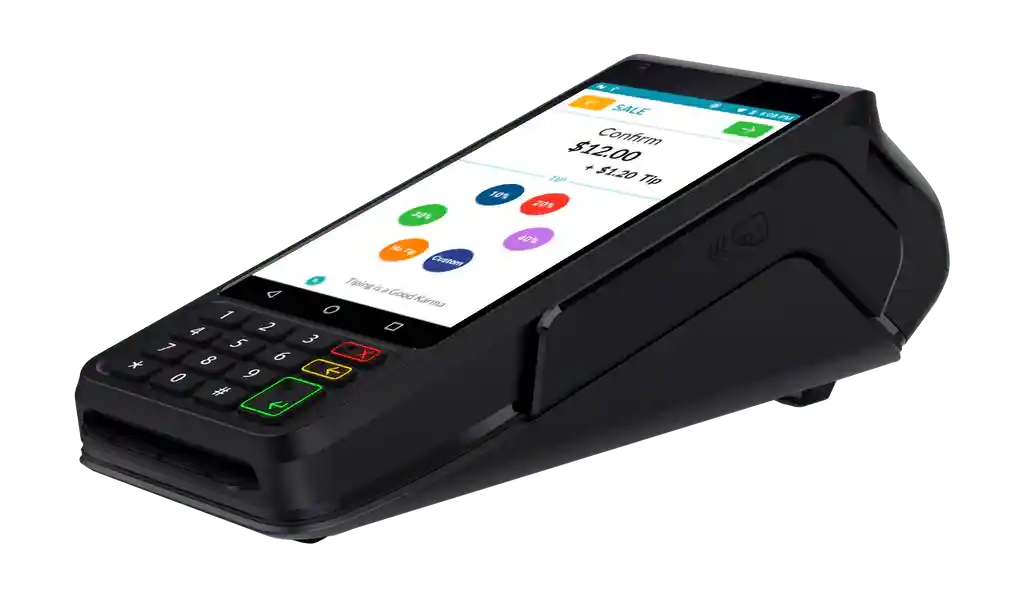 Dejavoo P1 POS terminal with touchscreen and keypad