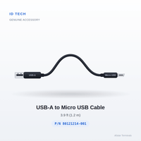 ID TECH USB-A to Micro USB Cable, 3.9 ft (80121214-001) - All-Star Terminals