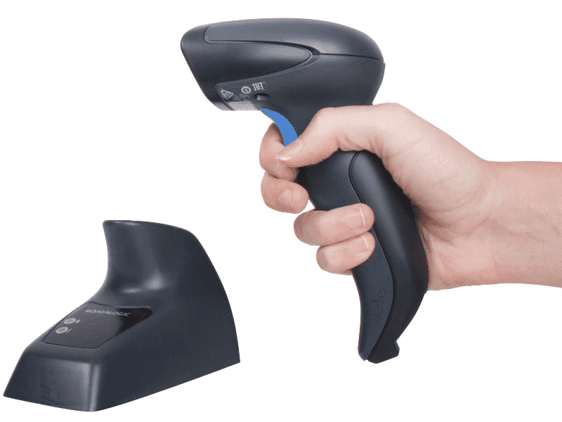 Datalogic QBT2430 handheld barcode scanner in use