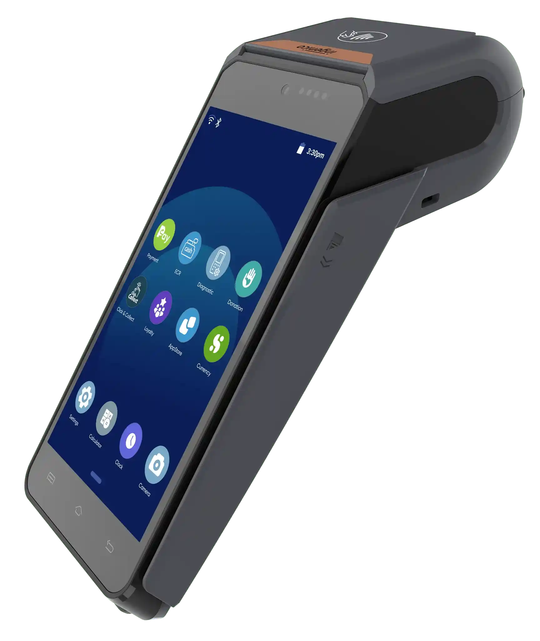 Wireless credit card terminal with touchscreen interface for secure transactions