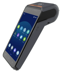 Wireless credit card terminal with touchscreen interface for secure transactions