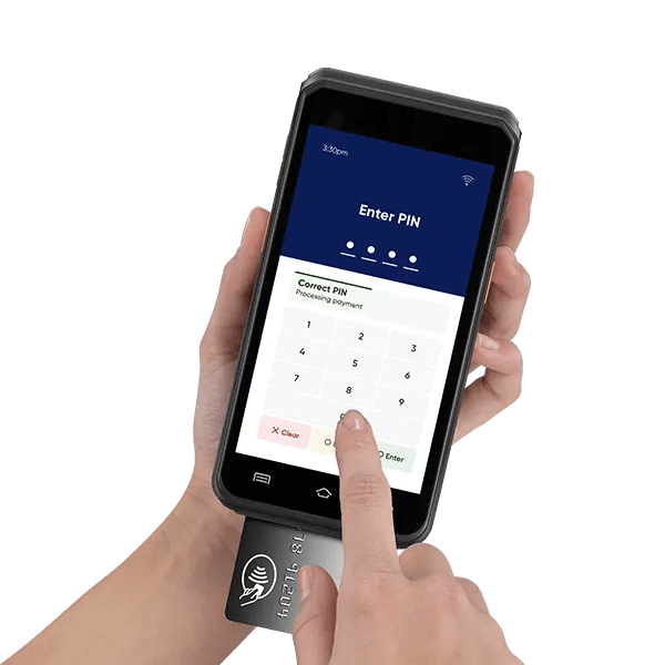 Smartphone with QR code scanner and payment app for contactless payments