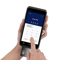 Smartphone with QR code scanner and payment app for contactless payments