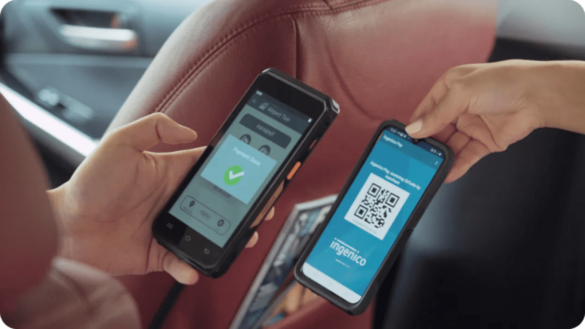 Mobile payment device with QR code for secure transaction processing