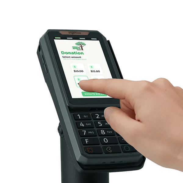 Ingenico Axium RX5000 touchscreen POS device for donations and payments