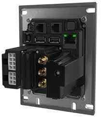 Back view of Ingenico payment device with connection ports for retail use