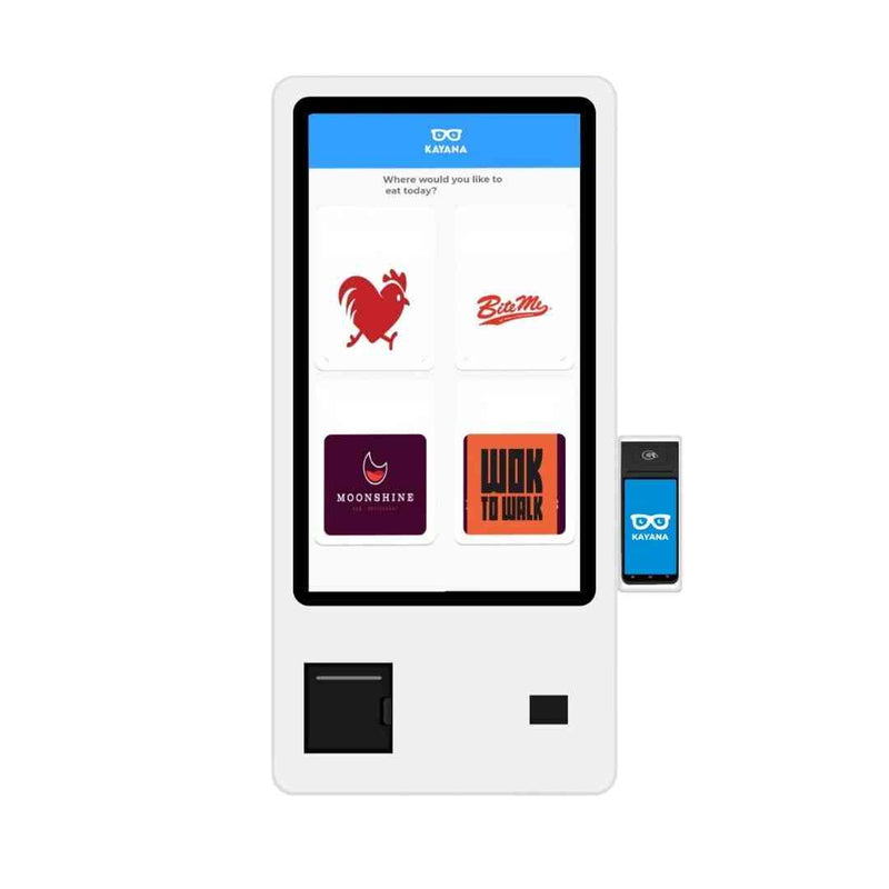 Kayana interactive kiosk with touchscreen interface for food ordering