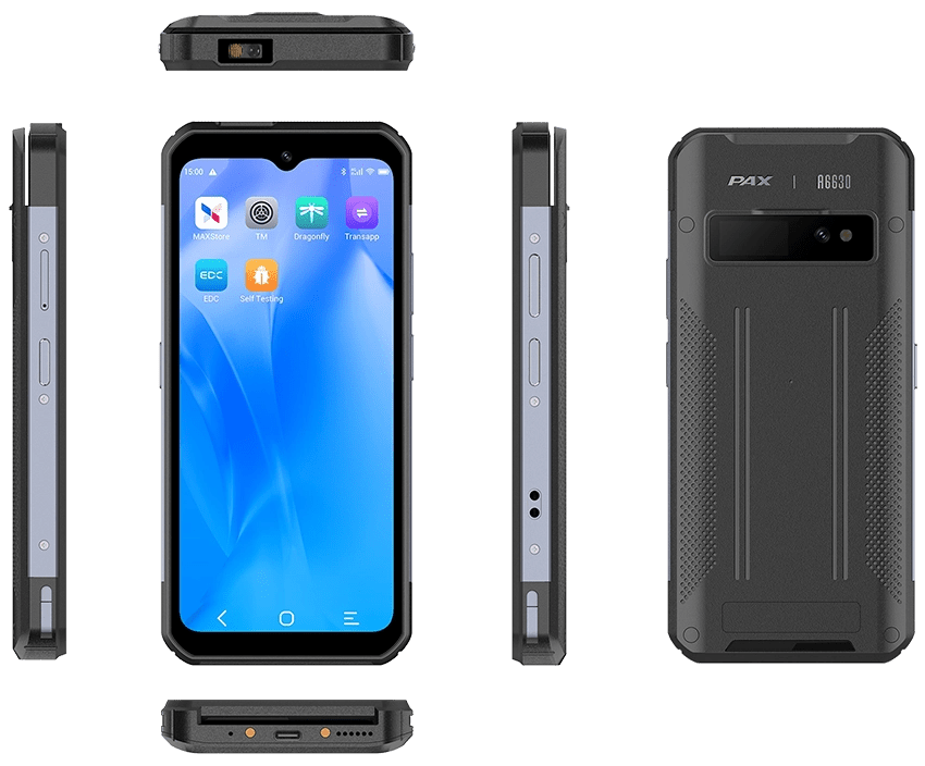 PAX A6630 Handheld Android POS Terminal | Dual Display, Scanner, 4G | A6630-0AW-RG6-02AA - All-Star Terminals