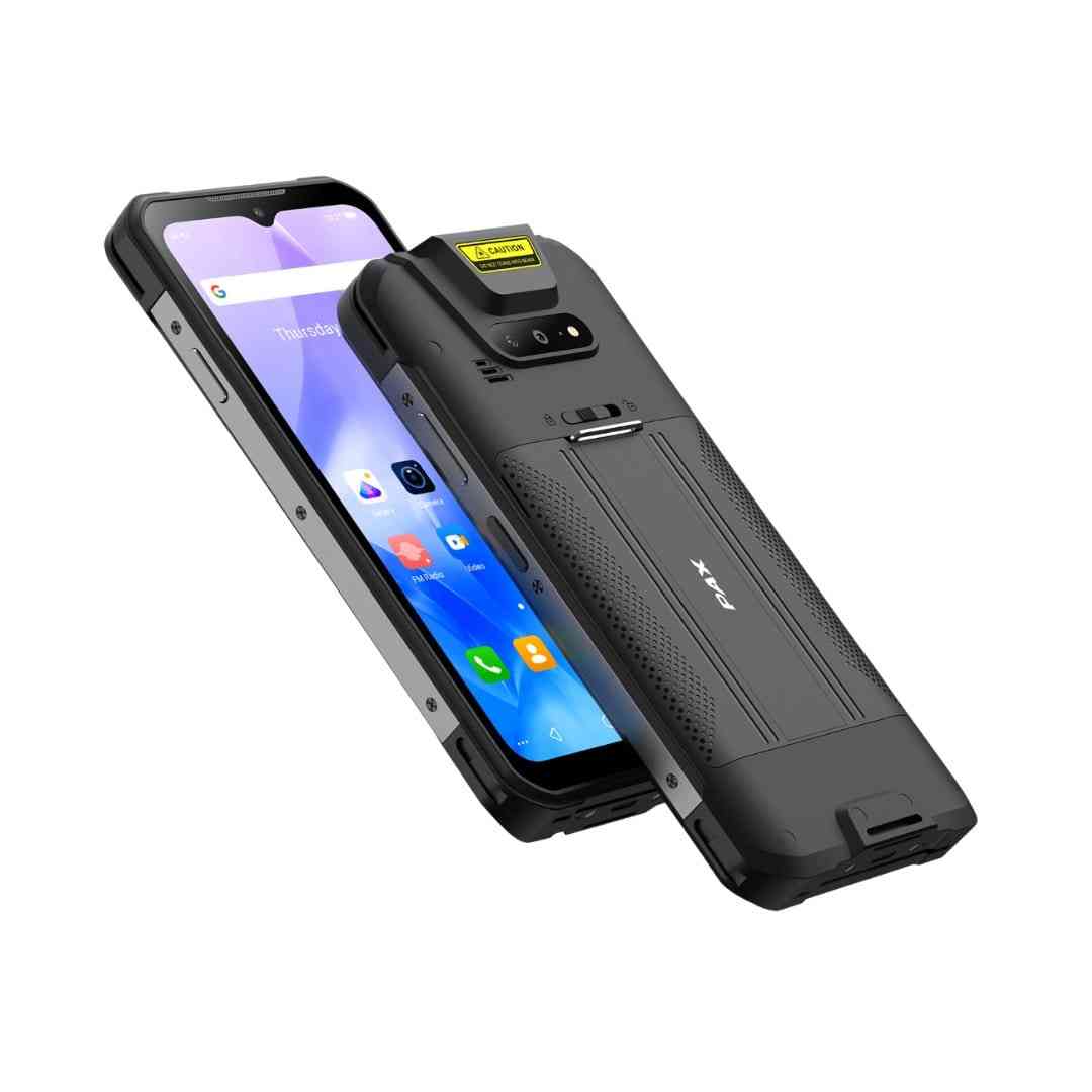 PAX A6650 PDA with secure payment device and smartphone