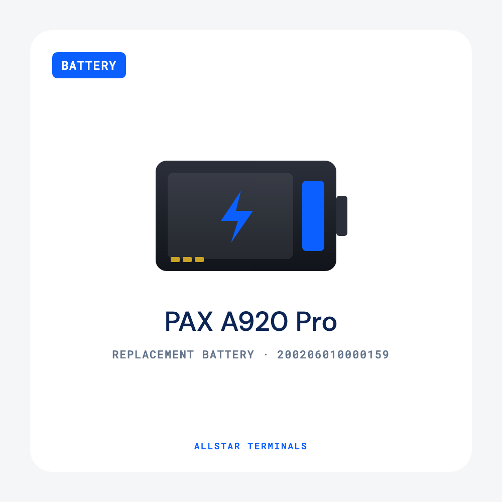 PAX A920 Pro replacement battery