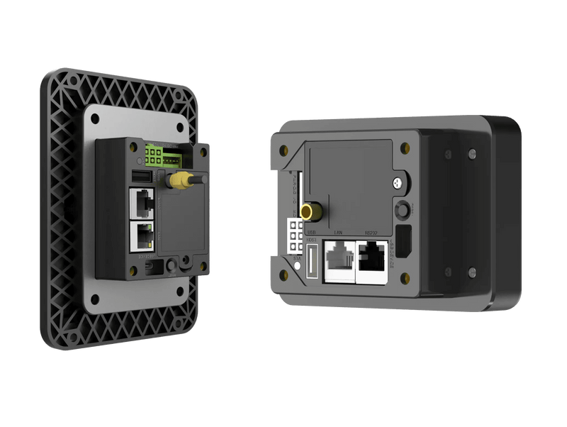 PAX IM25 contactless self-service payment terminal, angled view