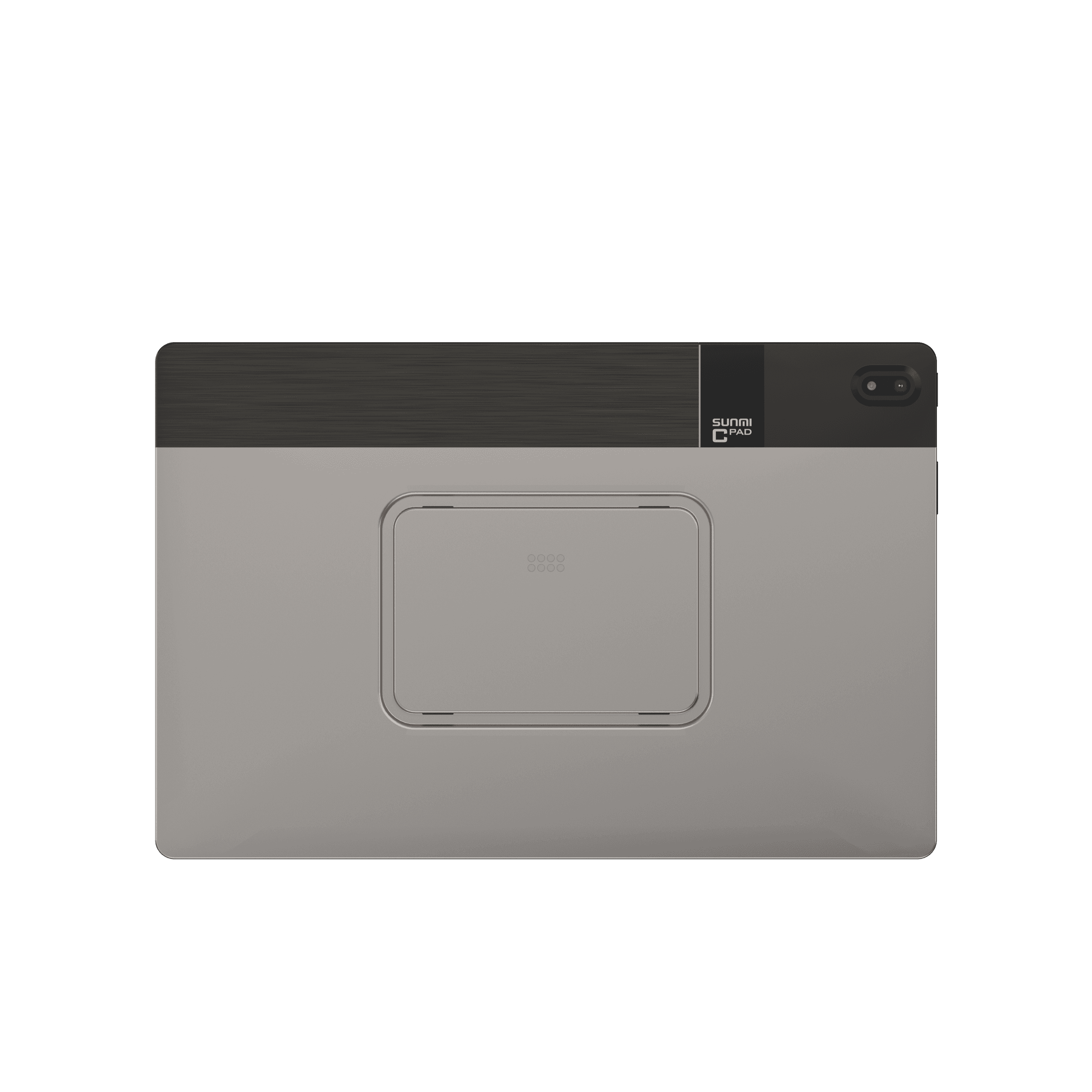 SUNMI CPad 14 tablet side profile showing slim design and black color