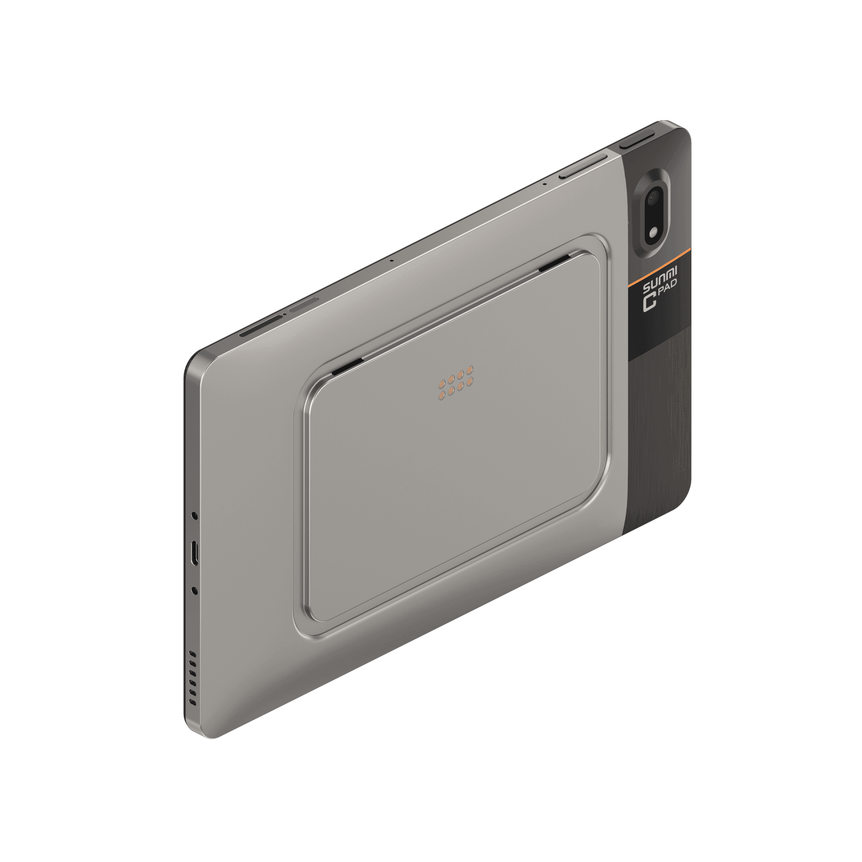 Rear view of SUNMI CPad 8.7 tablet with camera and branding