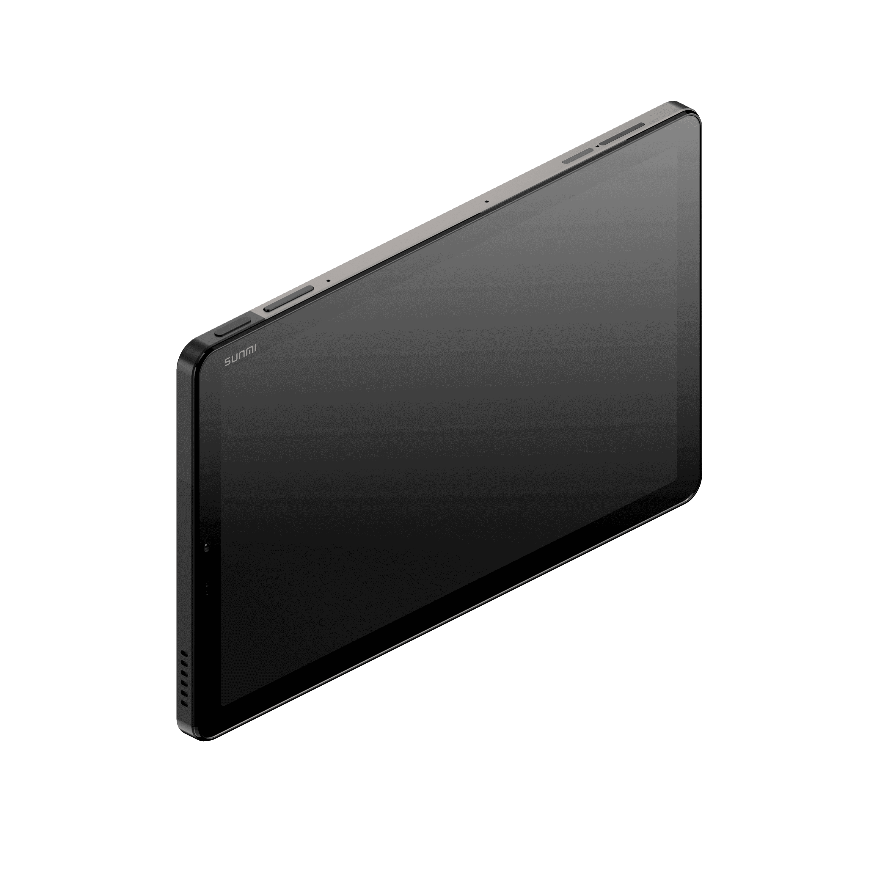Rear view of SUNMI CPad 8.7 tablet showing camera and branding